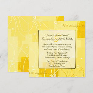 Faire-part de mariage Jaune Moderne