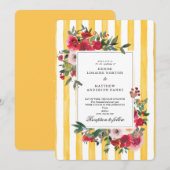 Faire-part de mariage jaune narcisse (Devant / Derrière)