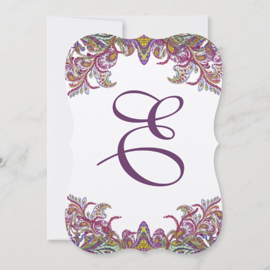 Faire-part de mariage jaune vert et rose (Dos)