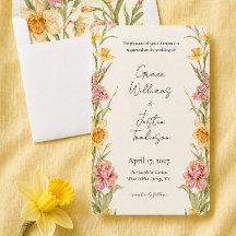 Faire-part de mariage Jonquille Jardin Floraison d