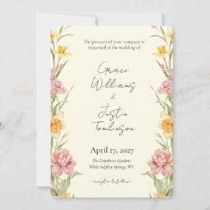 Faire-part de mariage Jonquille Jardin Floraison d