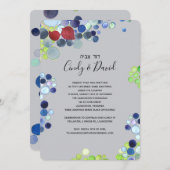 Faire-Part de Mariage Juif - Forêt Romantique (Devant / Derrière)