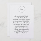 Faire-part de mariage juif hébraïque Ani L'Dodi Me (Devant / Derrière)