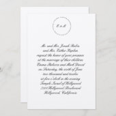 Faire-part de mariage juif hébreu Ani L'Dodi Cercl (Devant / Derrière)