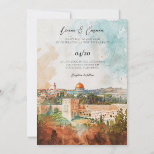 Faire-part de mariage juif   Vue Invitation de Jér