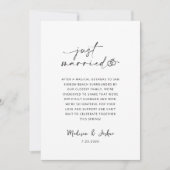 Faire-part de mariage « Juste Mariés » | Modèle de (Devant)