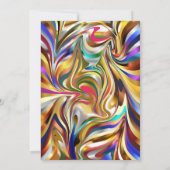 Faire-part de mariage kaléidoscopique moderne (Dos)