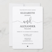 Faire-part de mariage kraft moderne. Invitation si (Devant)