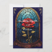 Faire-part de mariage La Belle et la Bête (Dos)