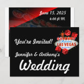 Faire-part de mariage Las Vegas (Devant / Derrière)