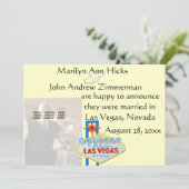 Faire-part de mariage Las Vegas avec photo mariage (Debout devant)