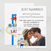 Faire-Part de Mariage Las Vegas Photo (Devant / Derrière)