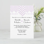 Faire-part de mariage Lavande blanche (Debout devant)