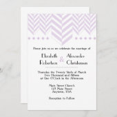 Faire-part de mariage Lavande blanche (Devant / Derrière)