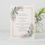 Faire-part de mariage Lavande Chardon (Debout devant)