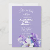 faire-part de mariage lavande colorée (Devant)