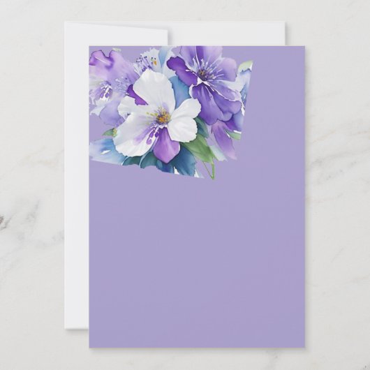 faire-part de mariage lavande colorée (Dos)