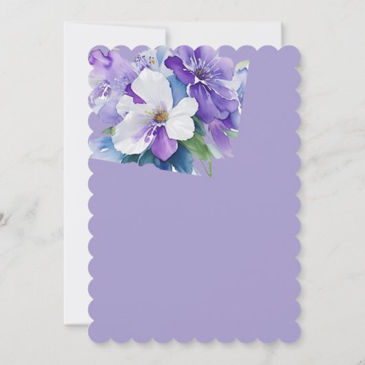 faire-part de mariage lavande colorée (Dos)