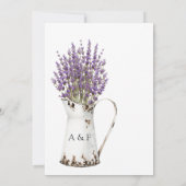 Faire-part de mariage lavande Cottage Chic (Dos)