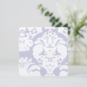 Faire-part de mariage Lavande Damask (Debout devant)