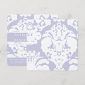 Faire-part de mariage Lavande Damask (Devant / Derrière)