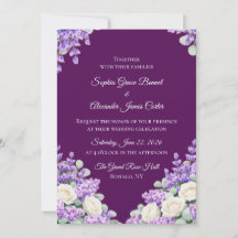 Faire-part de mariage Lavande et Lilas