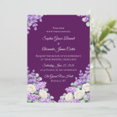 Faire-part de mariage Lavande et Lilas (Debout devant)