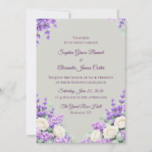Faire-part de mariage Lavande et Lilas