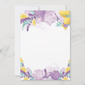 Faire-part de mariage lavande, Invitation d'été (Dos)