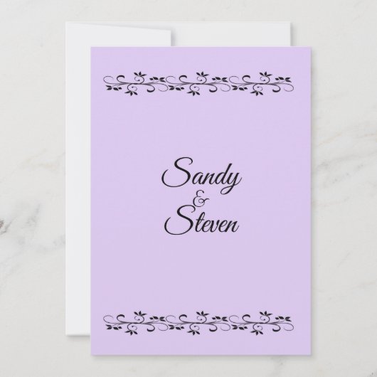 Faire-part de mariage Lavande simple (Dos)
