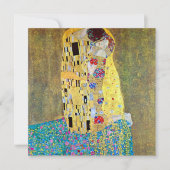 Faire-part de mariage ; Le baiser de Gustav Klimt (Devant)