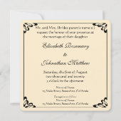 Faire-part de mariage ; Le baiser de Gustav Klimt (Dos)