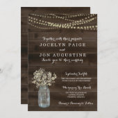 Faire-part de mariage | Le souffle du bébé rustiqu (Devant / Derrière)