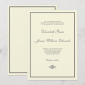 Faire-part de mariage // L'Élégante Collection (Devant / Derrière)