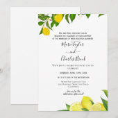 Faire-part de mariage Lemon Garden (Devant / Derrière)