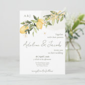 Faire-part de mariage Lemon Garden (Debout devant)