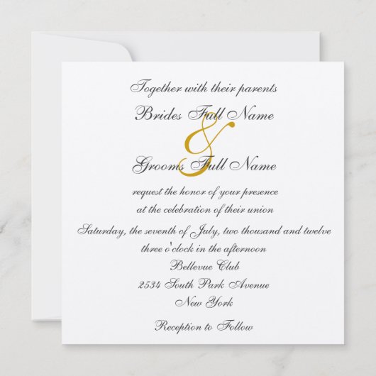 Faire-part de mariage léopard (Dos)