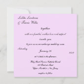 Faire-part de mariage léopard pourpre (Dos)