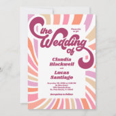 Faire-part de mariage les années 70 Super (Devant)