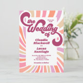 Faire-part de mariage les années 70 Super (Debout devant)