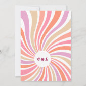 Faire-part de mariage les années 70 Super (Dos)