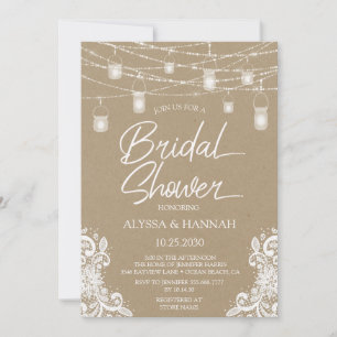 Faire-part de mariage lesbien Guirlande de lumière