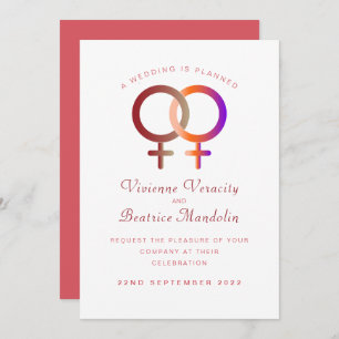 faire-part de mariage lesbienne arc-en-ciel
