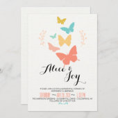 Faire-part de mariage lesbienne en toile papillon (Devant / Derrière)