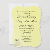 Faire-part de mariage lesbienne jaune (Devant)