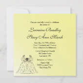 Faire-part de mariage lesbienne jaune (Devant)