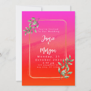Faire-Part de Mariage Lever de Soleil dans un Jard