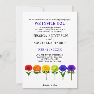 🌈 Faire-part de mariage LGBT Flourir ensemble