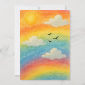 Faire-part de mariage LGBT Rainbow Ocean Sunset (Dos)