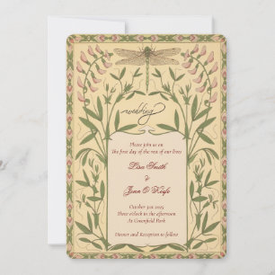 Faire-Part de Mariage Libellule Vintage Nouveau